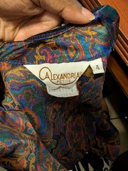 Alexandria Petite Vintage 80s Paisley Blouse Size 4P Made in USA Boho