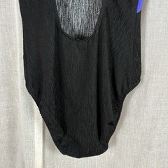 Vintage 80’s Jantzen One Piece Swimsuit Medium Retro Black Blue Bathing suit