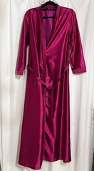Vtg 1960’s Fuchsia Pink DiCarlo California Hollywood Glam Lingerie Robe 56″ Long