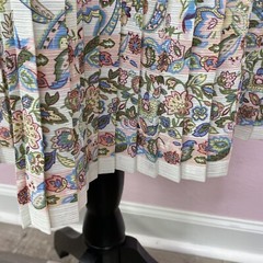 Vintage Shrader Sport Skirt Set Womens 6P Paisley Floral Knife Pleat MidiElastic