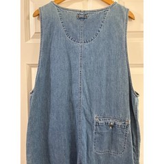 Vintage Disney Store Denim Jumper Dress XL Winnie the Pooh Piglet Embroidered