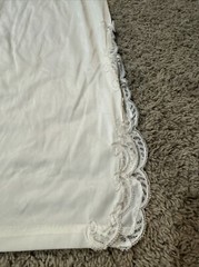 Vintage Sears The Doesn’t Slip Size L 30-32 Inch Waist Off-White Lace Side Slits