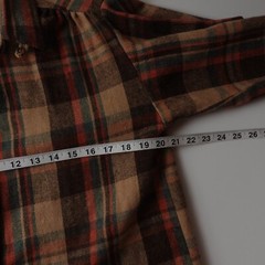 Vintage 70s H.I.S. Women’s Wool Flannel Button Shirt Loop Collar Size Medium USA