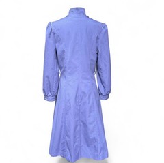 Vintage Partners Lavender Cotton Blend Trench Coat 70’s Flare Retro Cottage