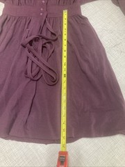 VTG 70s Parade New York Secretary Dress XS Plum Purple Union Made Flannel Feel
