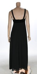 Night Way Vintage 90s Black Velvet Sexy Bridesmaid Party Prom Dress sz 4