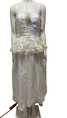 Roberta 90s Y2K Fairy Iridescent‎ Organza Gown NWT Prom Formal White Wedding 7/8