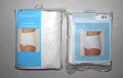 (2) NOS Sears 6 Pair WHITE Panties Sz 11 Fundamentals Fuller Cut Cuff Leg Briefs