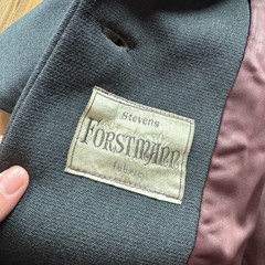 Vintage 50s 60s Womens Stevens Forstmann Gray Fur Collar Wool Coat NO SIZE TAG