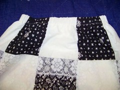 Women’s Vintage Tumbleweeds Skirt – M (See Measurements) Black / White Patchwork