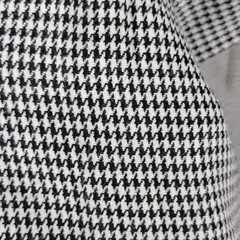 Vintage Black White Houndstooth Pleated Maxi Skirt High Waist Made USA 30 Waist