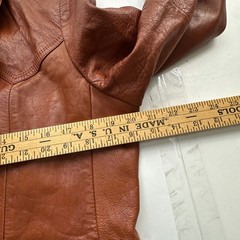 Vintage Tony Lama USA Womens Leather Jacket Western Brown Sz- 13/14