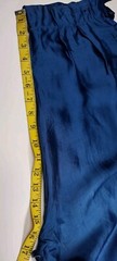 20S 1930s Chinese Silk Pants 1920s Antique Embroidery Royal Blue High Waist