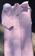 NWT IB Diffusion LG long cardigan duster coat pink wool mohair blend VTG