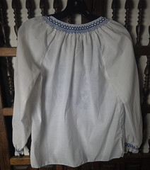 Vintage Tramo Switzerland Cottagecore Embroidered Peasant Blouse Swiss Sz 40