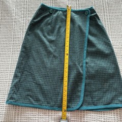Vintage Pendleton Wool Skirt, Teal Plaid, Size 12, Virgin Wool, 28×24 – Read