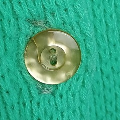 Vtg Carol Brent Mint Green Button Sweater Cape Poncho RUNS SMALL Montgomery Ward