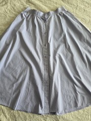 Vintage 80s 90s Purple Lavender Button Down Skirt Womens Medium Pockets 30 Inch