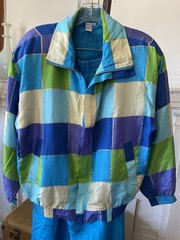 Vintage FUDA International Silk Jacket Suit And Pants