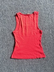 VTG Crime Inc Women Red Y2K Tank Top Size Large RARE Old English Spell Out