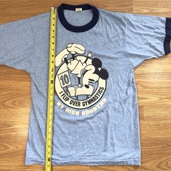 Vintage 80s Mickey Mouse I Flip Over Gymnastics At High Country Size M T Shirt