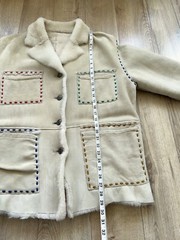 Unique Jean Charles de Castelbajac Tricot Sheepskin Coat Jacket Shearling