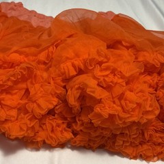 Vtg Great American Square Dancing Co Red/Orange Petticoat Medium Rockabilly