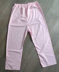 Vtg 70s Sears Pink Pajama Set Permanent Press Piping Coquette Sleepwear Size 38