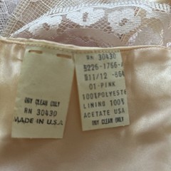 Vintage 1970’s JC Penny Peachy Pink And Lace Dress Size 11/2