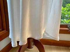 1930s Bridal Nightgown | Embroidered Bias Cut Boudoir Gown | Ivory 30DI