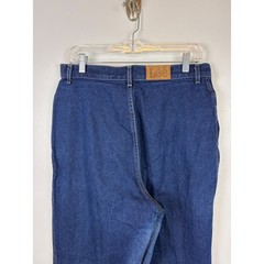 Vintage Lee Bareback Pleated Jeans High Rise 16 Long 31×31.5 Tapered Mom Relaxed