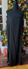 Vintage 80s Tan Chho Black Beaded Sequin Duster Dress 4 Piece Set, Women’s 2X