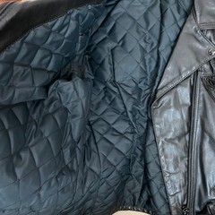 Vintage black leather fringe jacket women’s S M moto rocker biker TAURUS