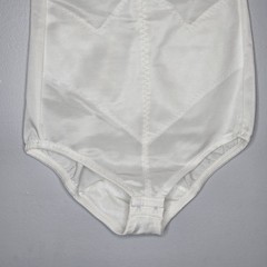 VTG Glamorise Body Shaper Girdle 36D White Strapless Underwire Crotch Hook Lace