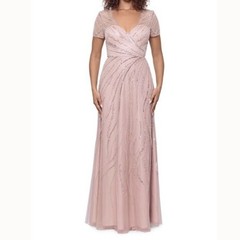Xscape Beaded Chiffon A Line Gown