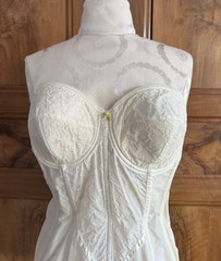 Vintage Goddess Bridal Corset Longline Strapless 38B 788 Made in USA