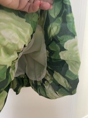 Women’s RARE Vtg 1960’s SARA FREDERICK’S GREEN FLORAL STRAPLESS Bubble Dress XS