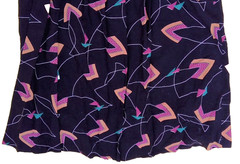 Classic Of Boston vintage patterned midi skirt size 11 purple pleated dry clean