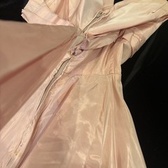 Harry Keiser Party Dress Cocktail Rose Pink Taffeta Vintage 1950s