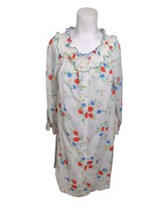 Vtg Gilligan O’Malley Floral Smocked Nightgown Robe Set Size S Cottage Prairie