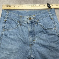 Vintage Lee Jeans Womens 25×30 Blue Flare Bell Bottom Talon 42 Front Seam 70s