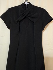 VTG 90s Night Way Collections Black Maxi Slit Dress, U.S.A. TRAD Goth, Y2K
