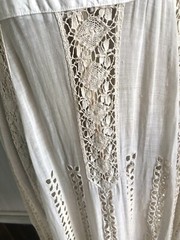 Ivory Edwardian Cotton Mixed Lace Lingerie Day Dress