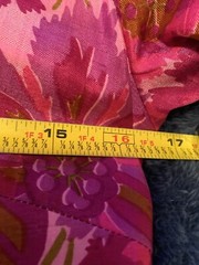Vintage Silk Custom Made Japanese Style Dress Tunic Pink Fuchsia Small