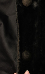 Vtg Women’s Antique Early 1900s To 1920s Black Velvet Coat W/ Brown Fur Trim M/L
