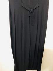 Vintage S.L. Fashions Dress sz 14 Black Gold Embossed With Gold Tone Buttons
