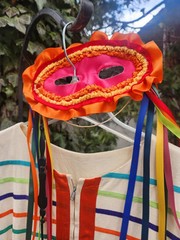 Mardi Gras Party Dress And Mask Size M
