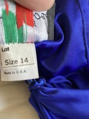 David Rose Vintage Saphire Blue 80s Rushed Dress NWT Deadstock made in USA 14