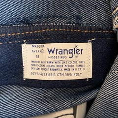 Vintage Wrangler misses regular fit stretch denim jeans MR920NA blue size 18 Ave