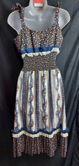 1970’s Da AlCa Lacey Ruffled Floral Cottagecore Dress Size 9-10